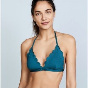 Kate Spade Teal Scallop Bikini Top